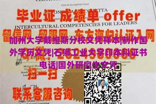 加州大学戴维斯分校文凭样本|制作国外学历文凭|石狮工业大学印本科证书电话|国外研究生文凭